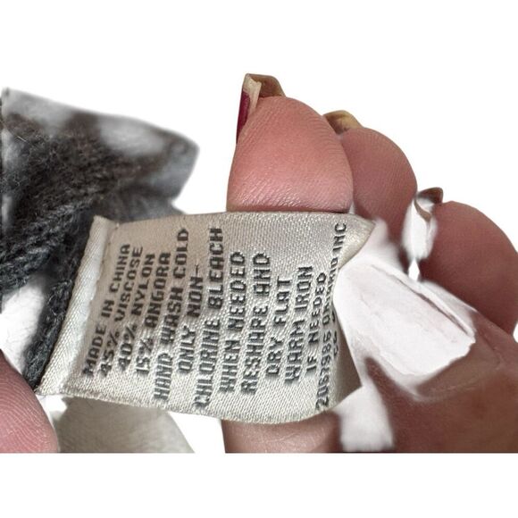 New York University NYU Unisex Grey Cardigan Angora Tish Stern Vintage XL VTG - Picture 4 of 5